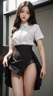 美女たちのスカートめくり サンプル8ページ目