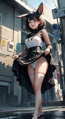 パンチラするバニーガール サンプル3ページ目