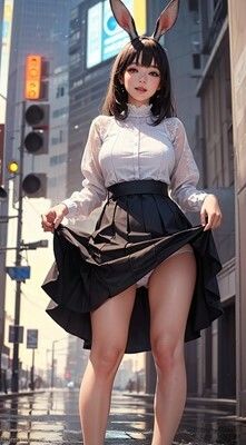 パンチラするバニーガール サンプル4ページ目