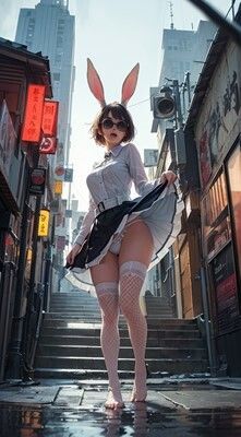 パンチラするバニーガール サンプル6ページ目