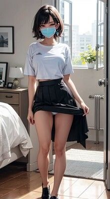 マスク美女パンチラとブラチラ サンプル4ページ目