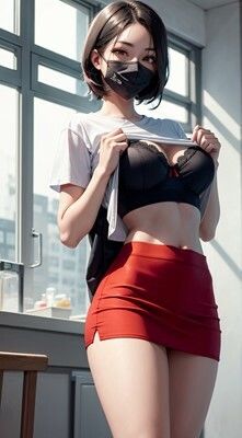 マスク美女パンチラとブラチラ サンプル9ページ目