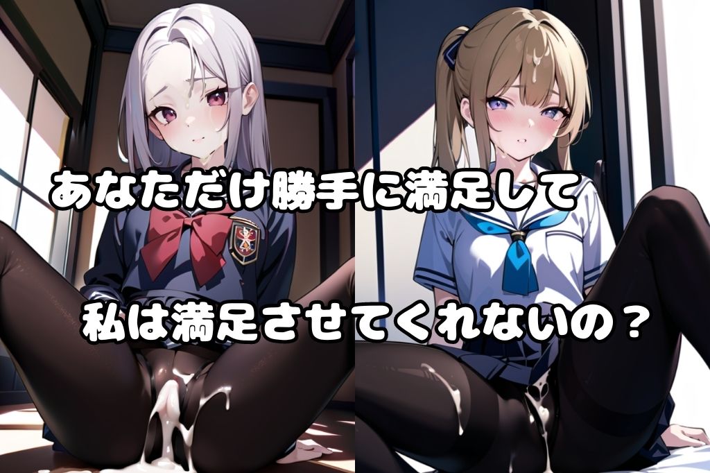 ぶっかけ黒パンストJKM字開脚 サンプル2ページ目