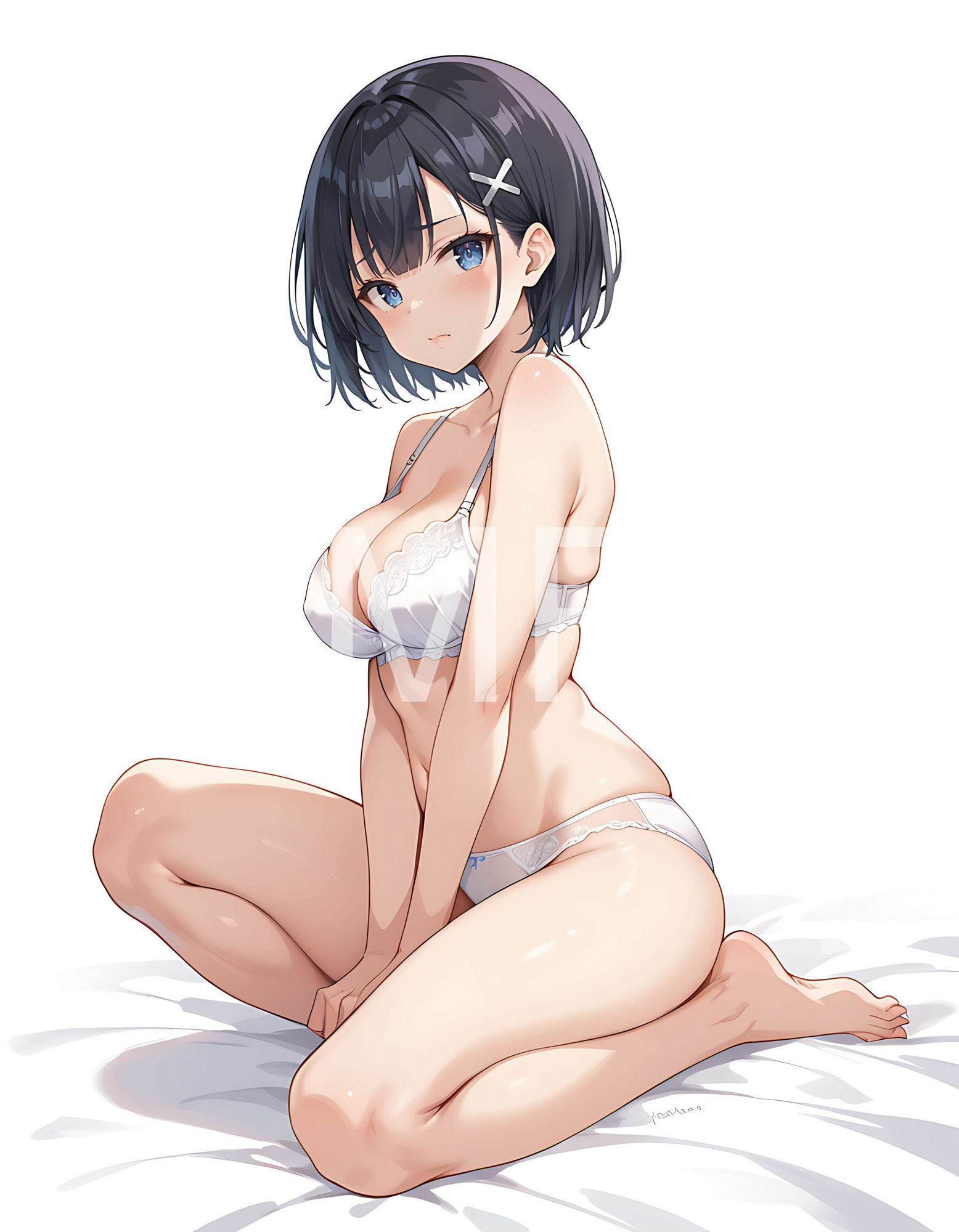 えちえち 美少女×ポーズ集 - 黒髪JK編 - サンプル4ページ目