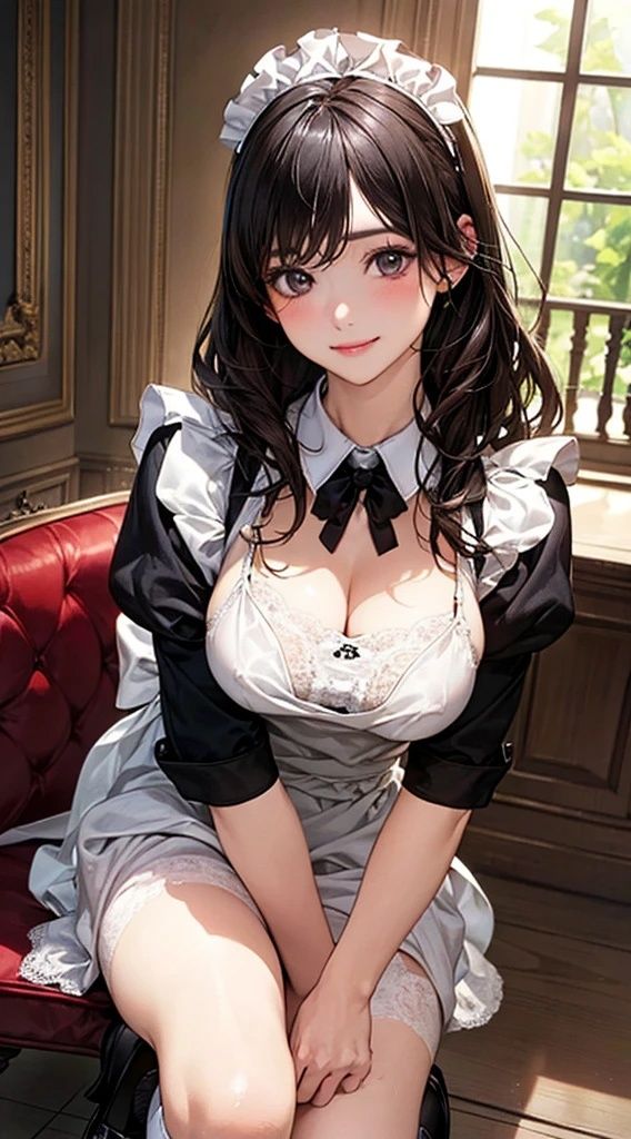 巨乳メイド美女【妄想イラスト美女図鑑vol.101】 サンプル4ページ目