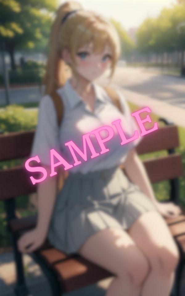 公園を散歩しているとセクシーな爆乳ギャルがベンチに座っていた サンプル3ページ目
