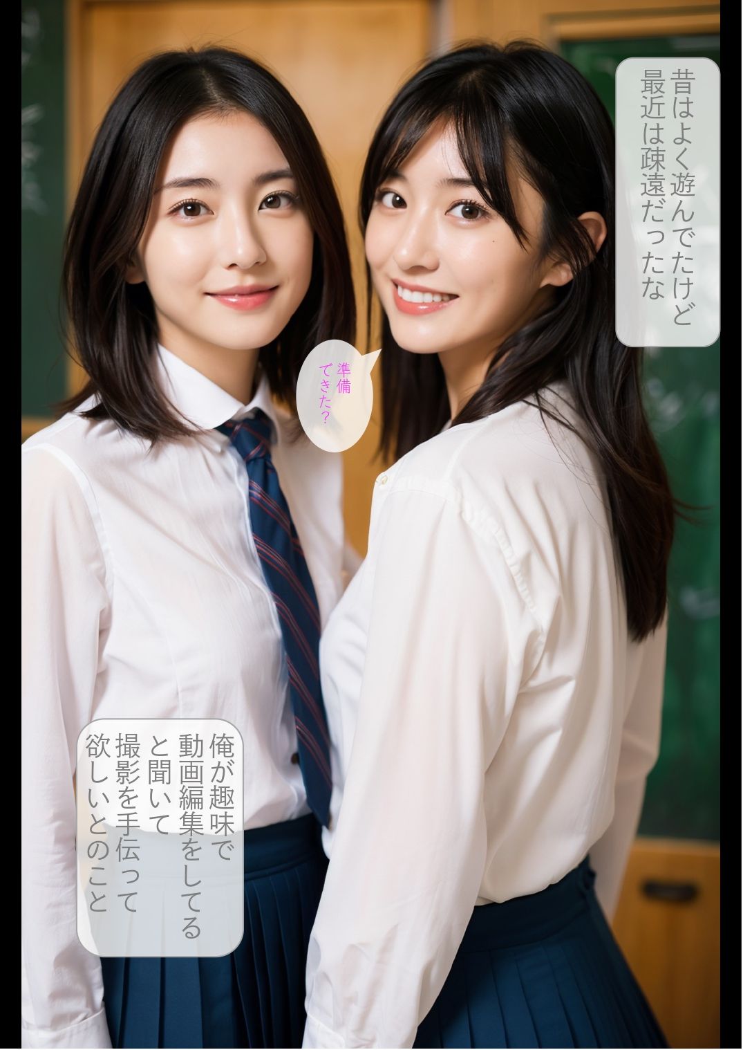 ［ストーリー＋大量画像！］美人双子に激しく痴女られてハーレム沼から抜け出せない サンプル4ページ目