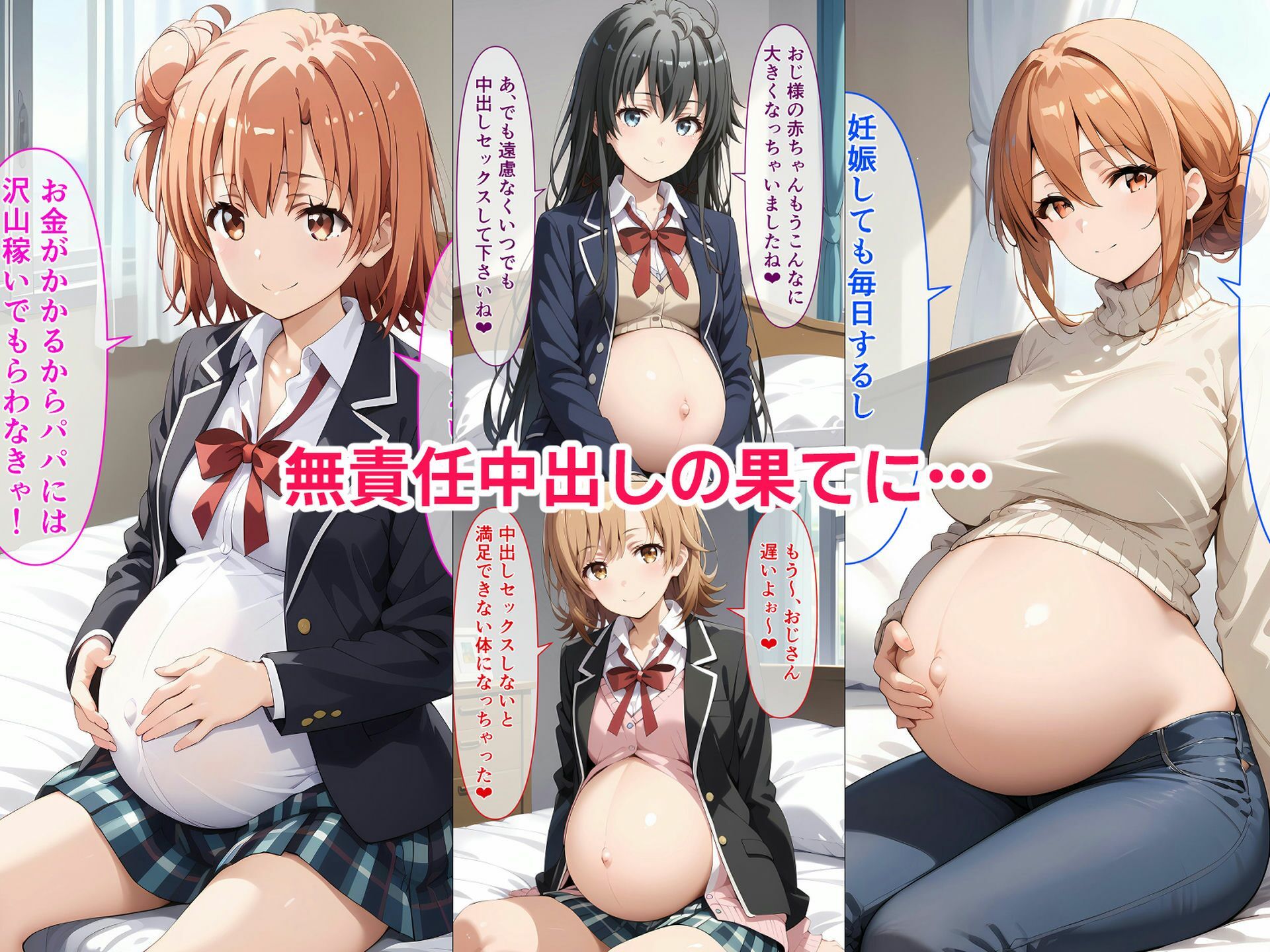 壊された由〇ヶ浜家 催〇おじさんの寝取られ孕ませ生活 サンプル9ページ目