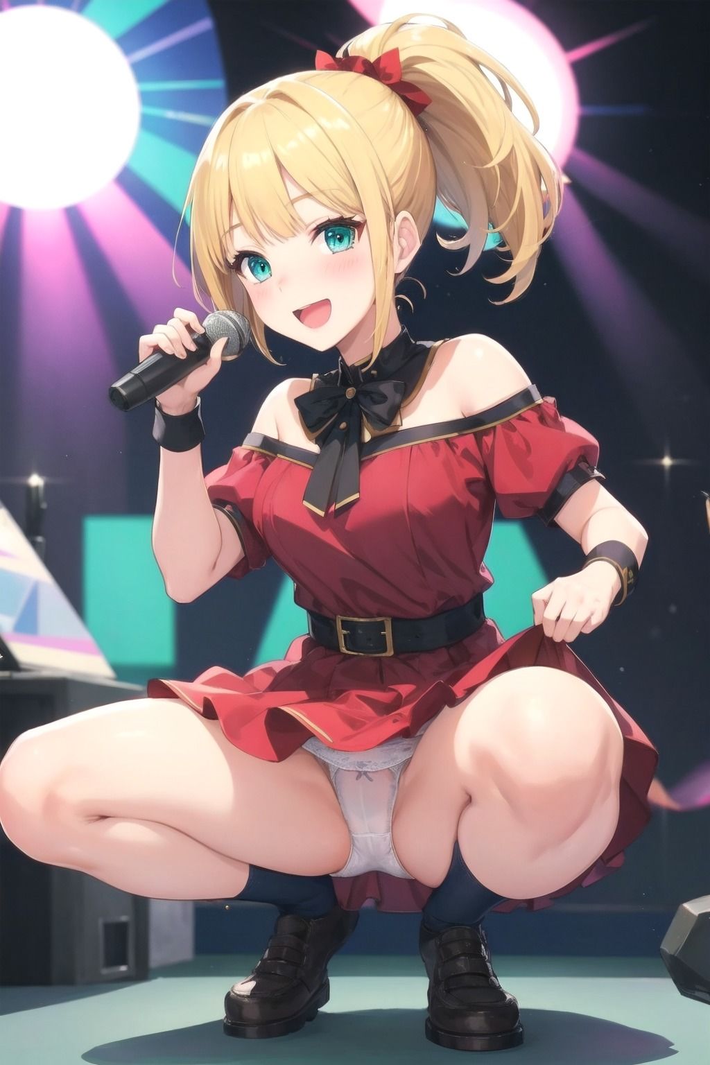 パンチラアイドル！赤衣装編 サンプル6ページ目