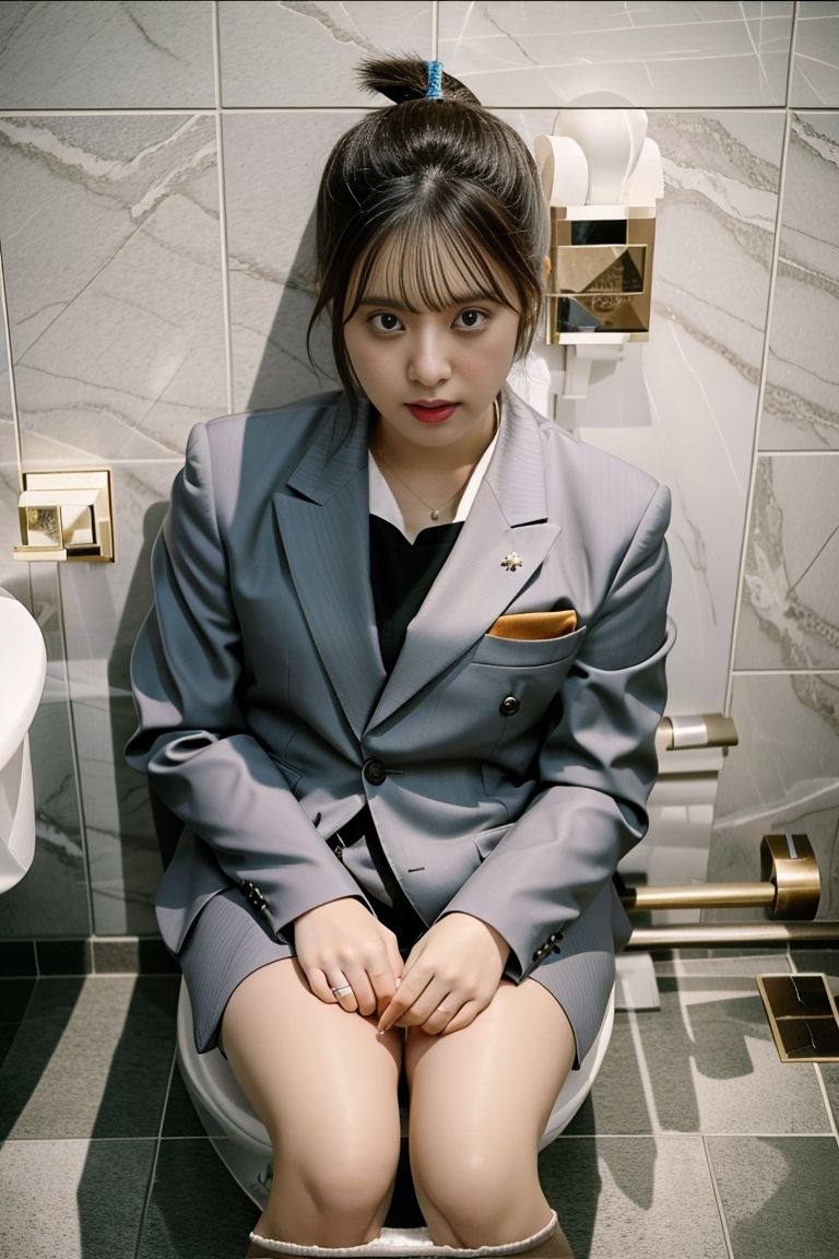 美女のトイレシーン サンプル2ページ目