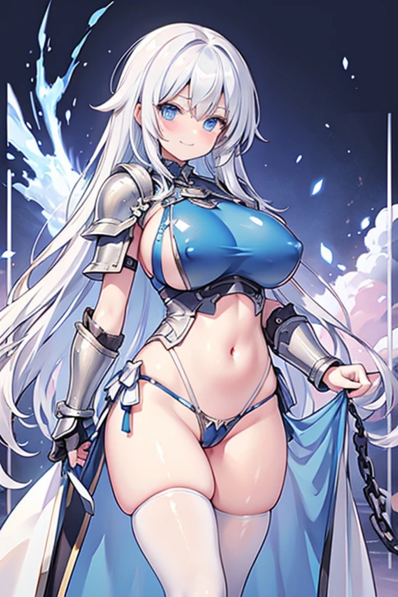 シルバー髪鎧娘のアレやコレ サンプル8ページ目