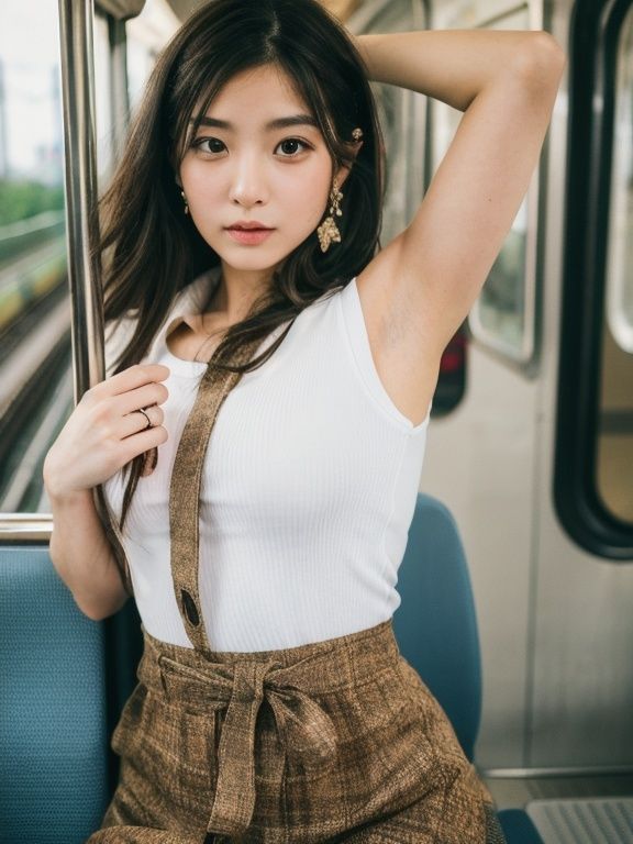彼女の脇から目が離せない！電車内フェチズム全開写真集 サンプル6ページ目