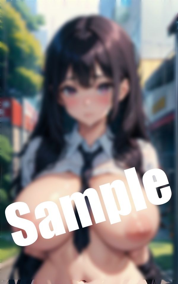 巨乳美女のおっぱい〜制服姿の美女が屋外で大胆露出…「乳首さわってほしいの」 サンプル3ページ目