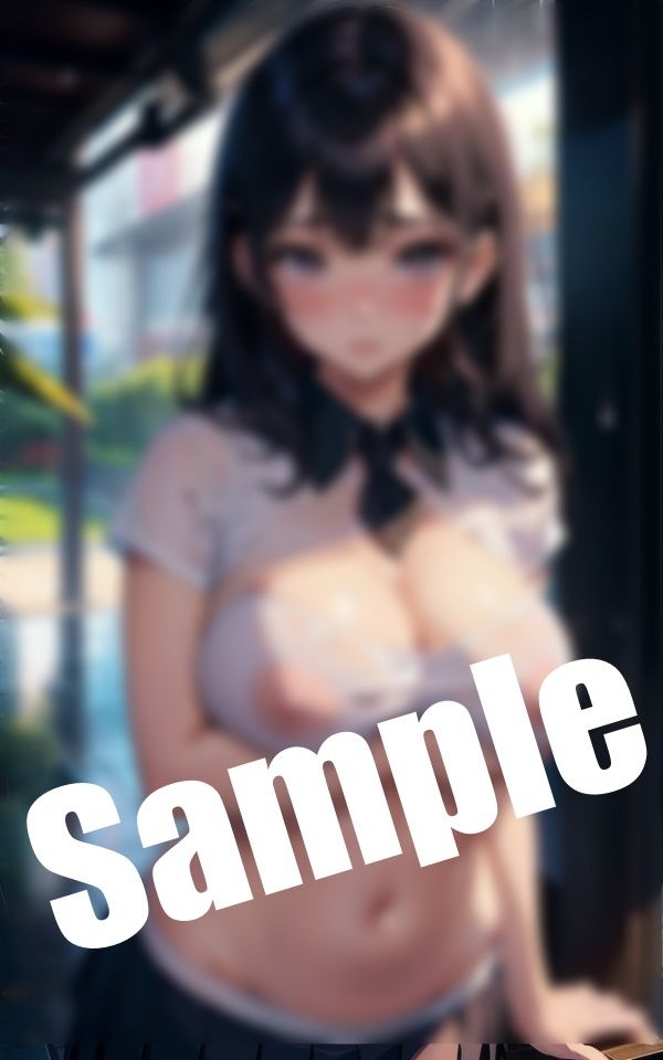 制服姿の巨乳美女が…屋外でおっぱいを大胆露出！ サンプル4ページ目