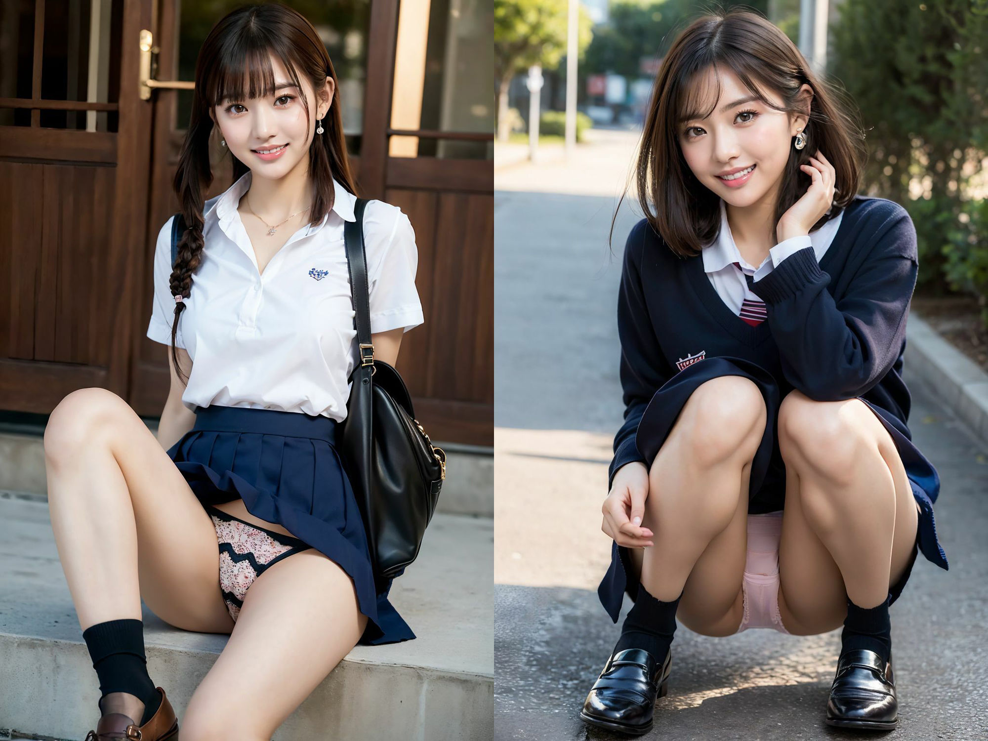 スカート履き忘れちゃったJKたち（150枚）＋パンチラ＆パンモロJK（50枚） サンプル4ページ目