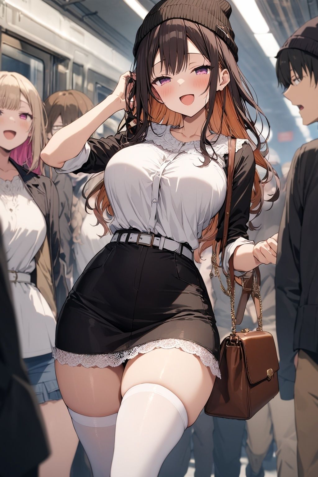 60キャラ 私服→セーラー服コス 即オチ2コマ サンプル8ページ目