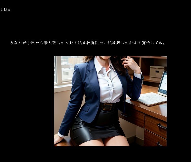 妄想イラスト集職場働くお姉さんOLさんと サンプル2ページ目