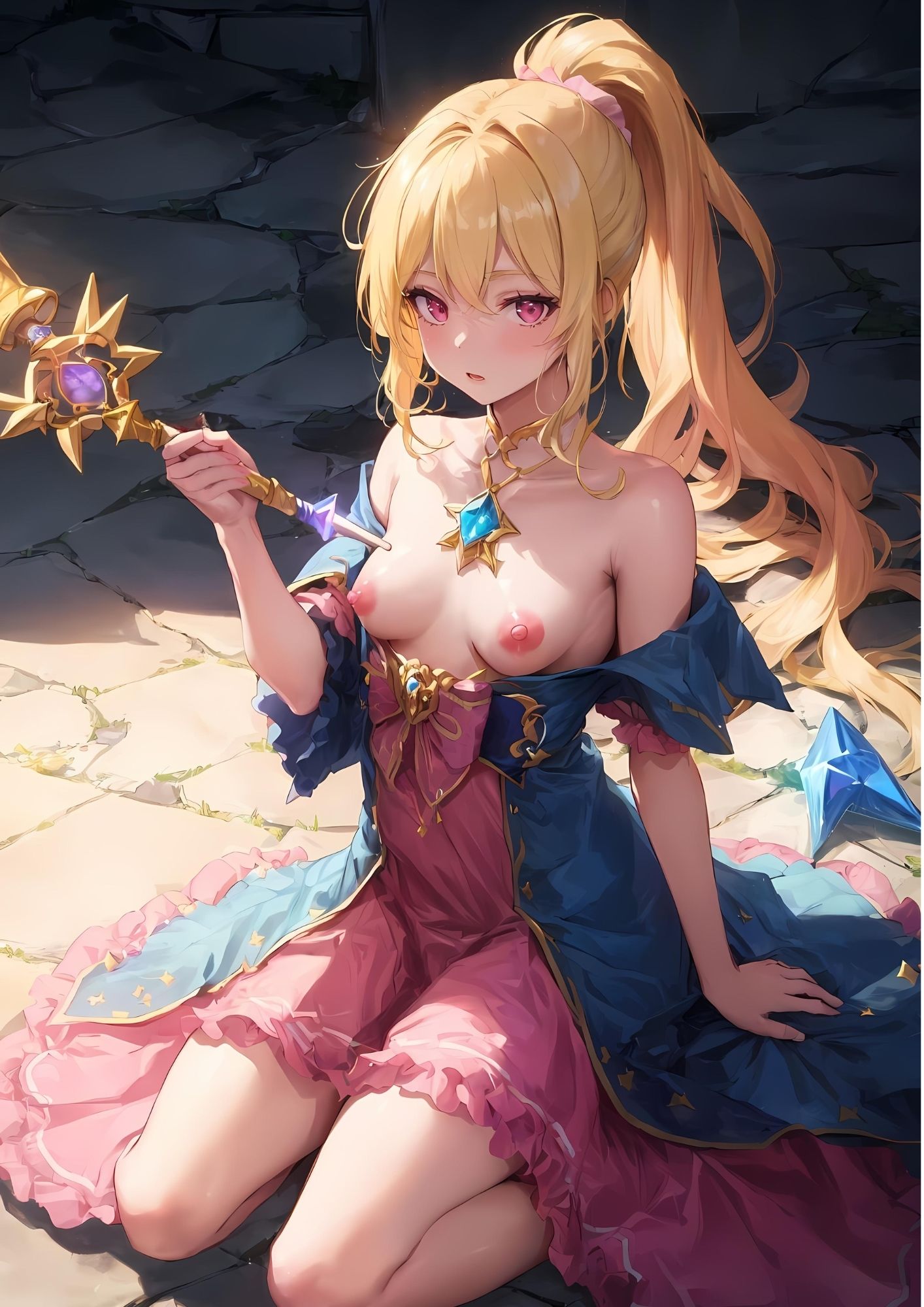見習い魔法使いリササ 美乳魔法使いの悩まし写真集 サンプル6ページ目