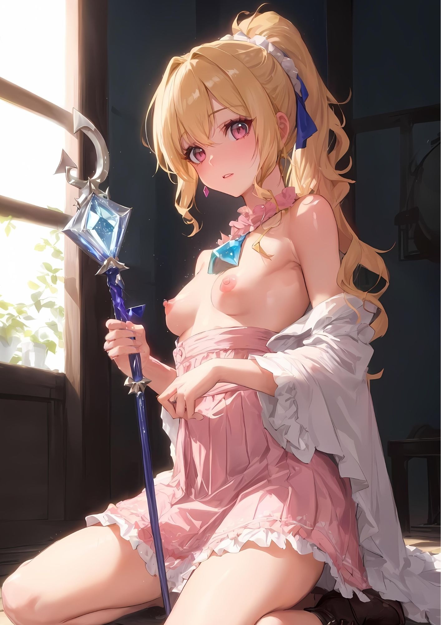 見習い魔法使いリササ 美乳魔法使いの悩まし写真集 サンプル8ページ目