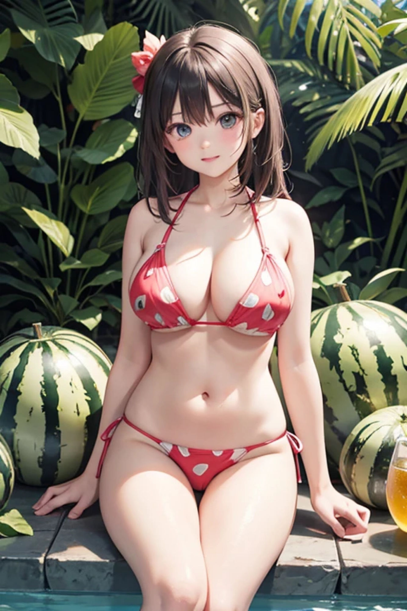 スイカ柄ビキニのアレやコレ サンプル5ページ目