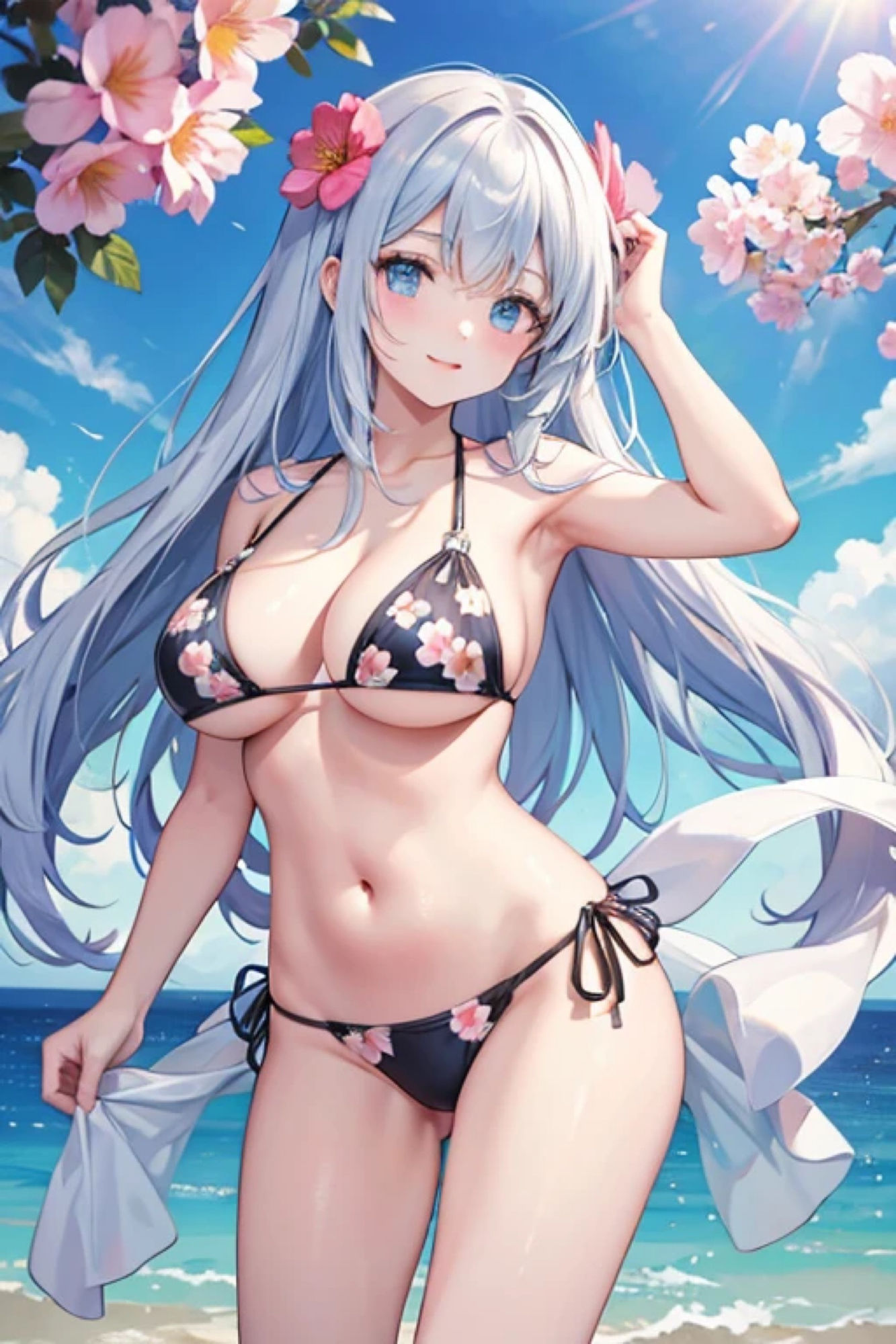 花柄ビキニのアレやコレ サンプル2ページ目
