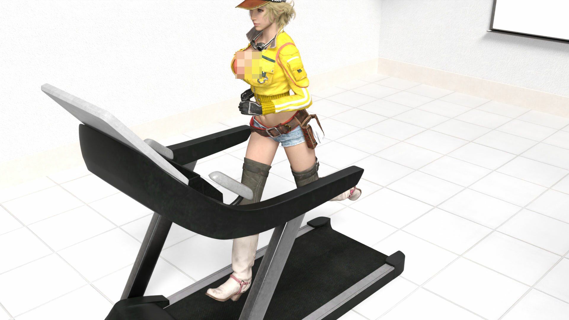 どこかで見たようなメカニック女性のコスプレ撮影風乳揺れ動画:メカニックパイパイ-002 サンプル1ページ目