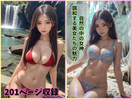 自然の中の女神: 調和する美女たちの魅力