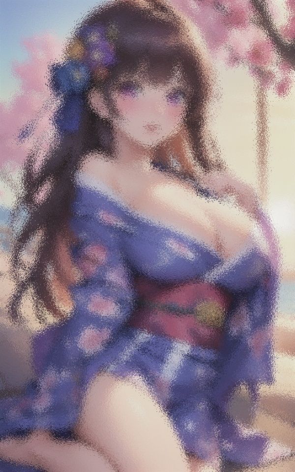 浴衣から覗く 巨乳の谷間 サンプル2ページ目