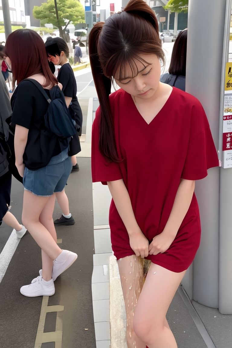 偶然見かけたおしっこ我慢/おもらし サンプル1ページ目