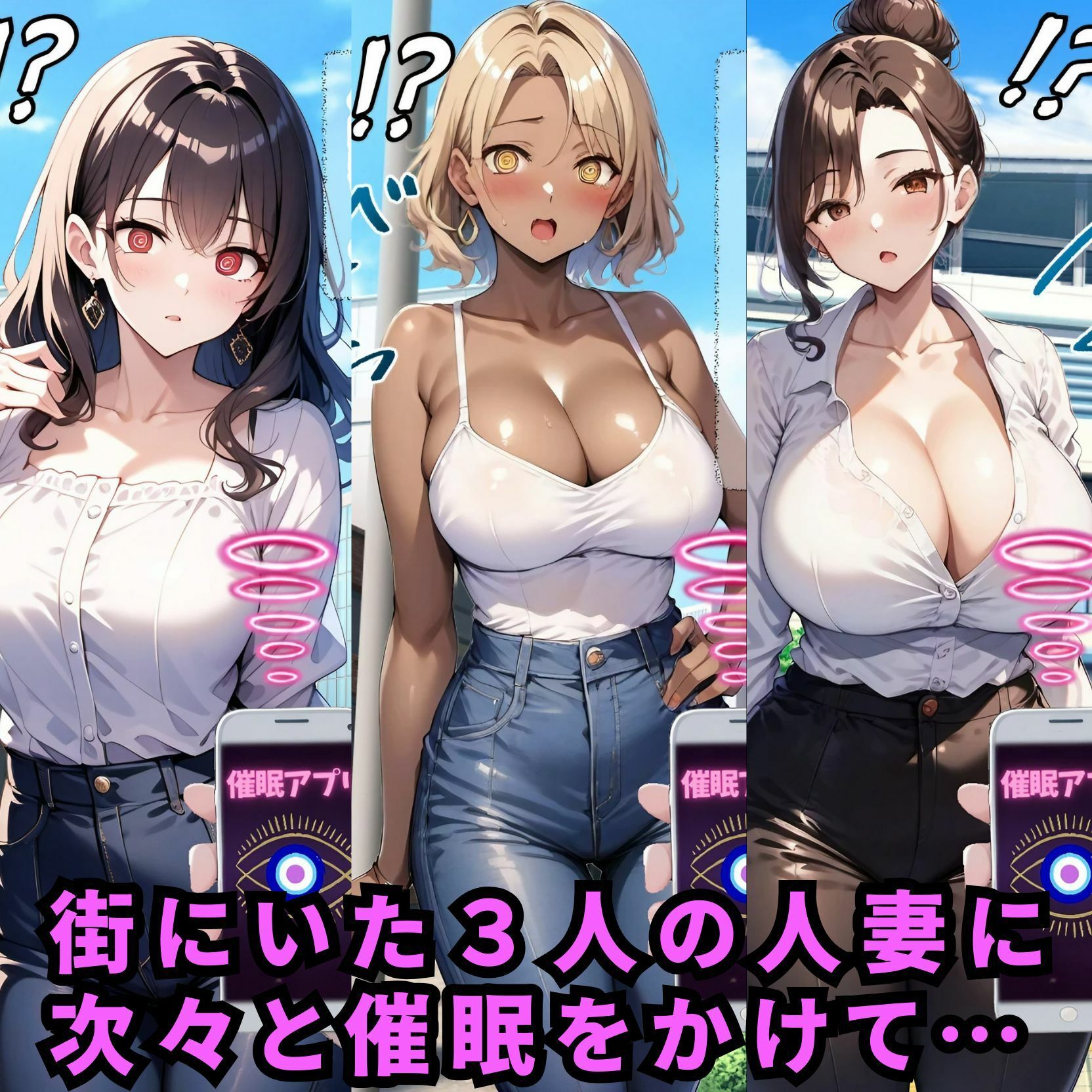 催〇おじさんに寝取られた3人の人妻 孕ませ中出し全員妊娠【NTR催●漫画】 サンプル2ページ目