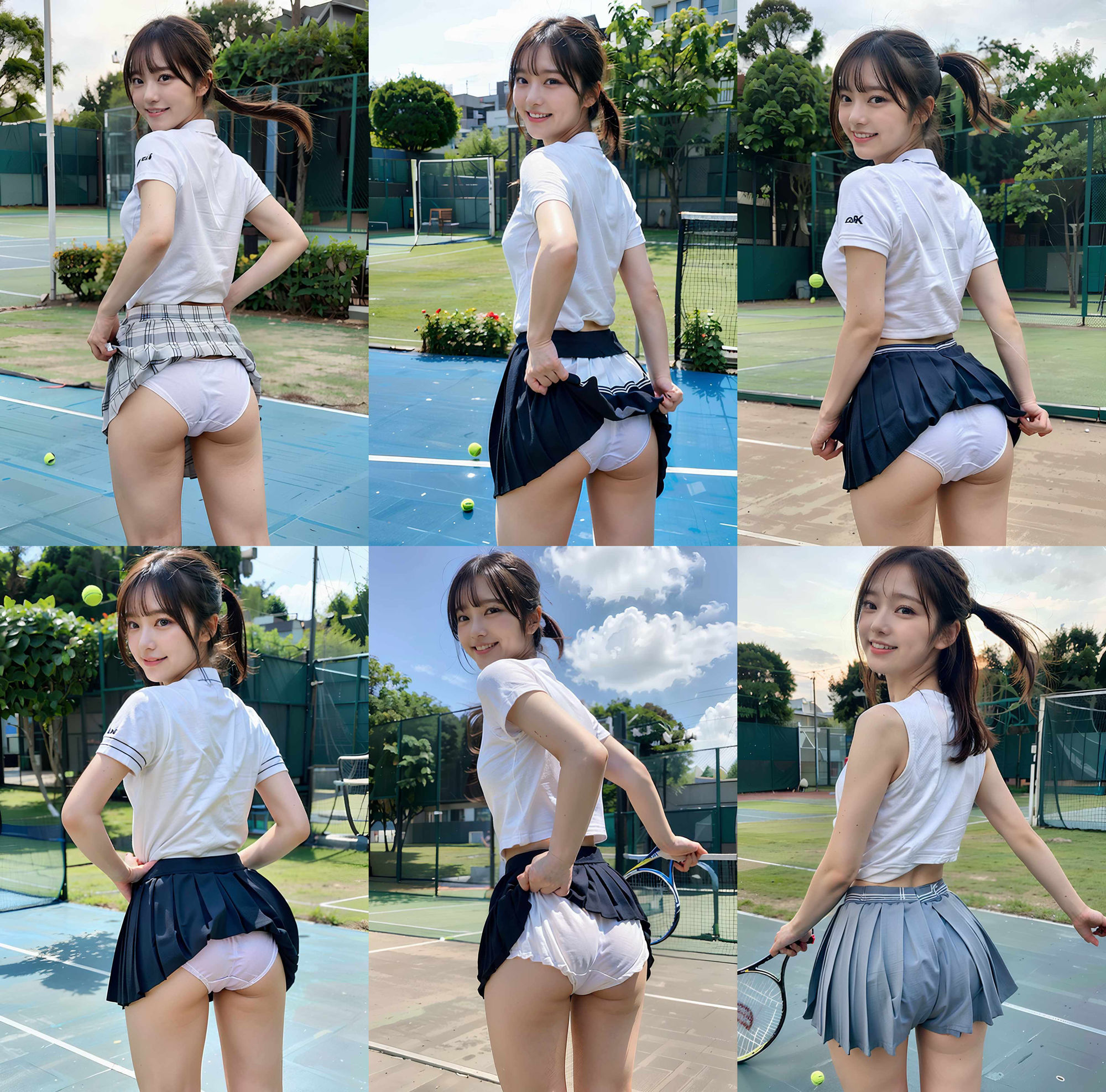生パンティで競技する美少女テニス女子 vol:1 サンプル1ページ目