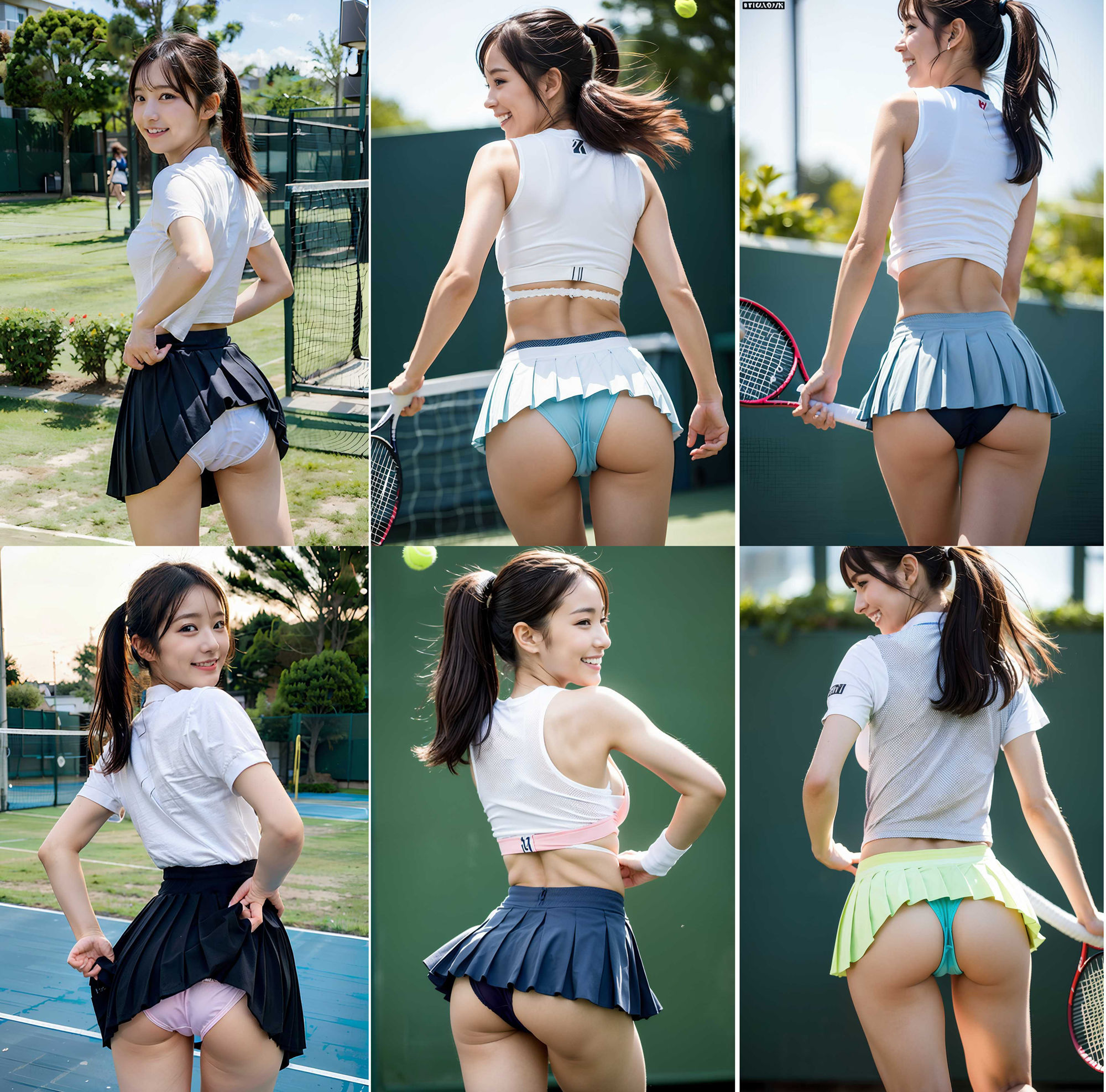 生パンティで競技する美少女テニス女子 vol:1 サンプル9ページ目