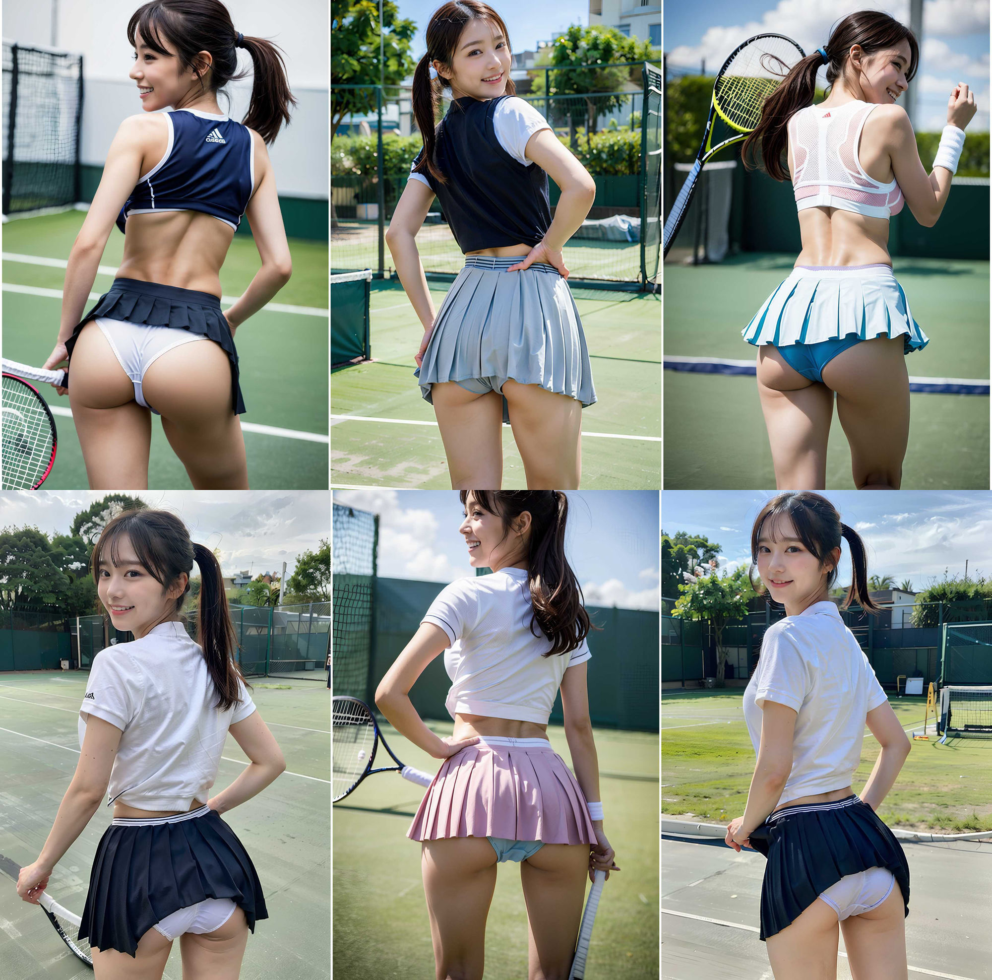 生パンティで競技する美少女テニス女子 vol:1 サンプル10ページ目
