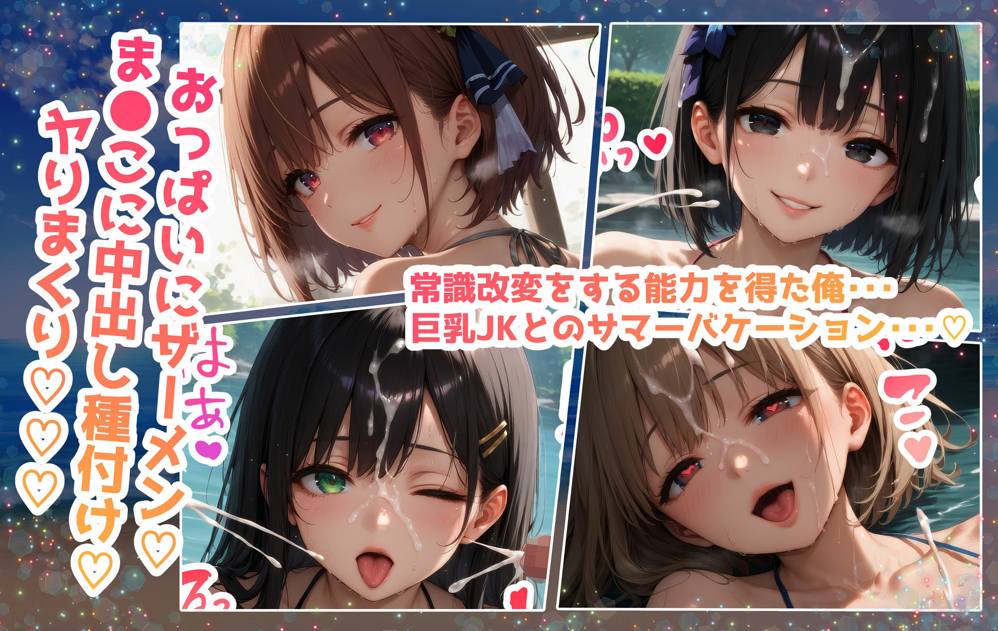 巨乳JK学園サマーバケーション！ 〜犯りまくり編〜 サンプル1ページ目