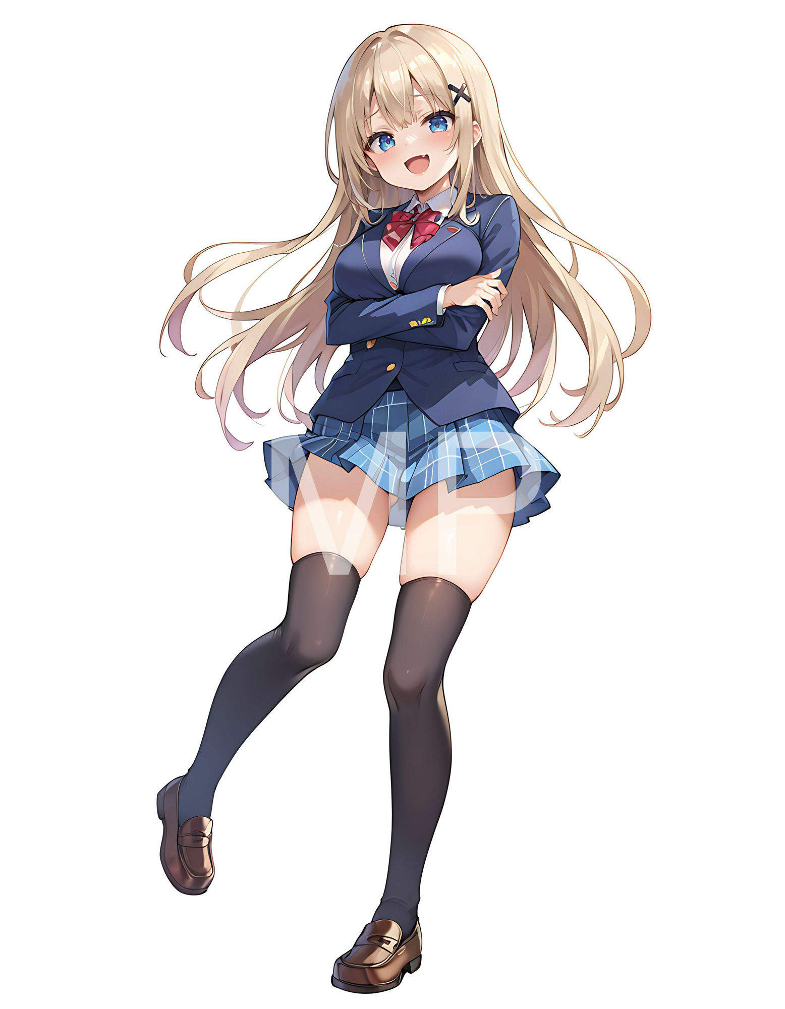 えちえち 美少女×ポーズ集 - 金髪JK編 - サンプル1ページ目