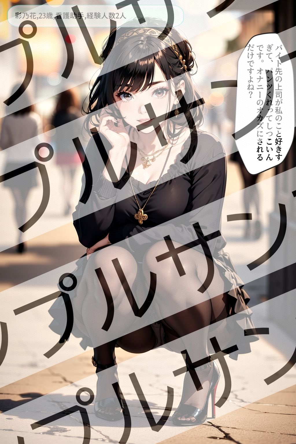 黒ストッキングの似合う極上オンナのしゃがみポーズ激写 vol.1 サンプル2ページ目