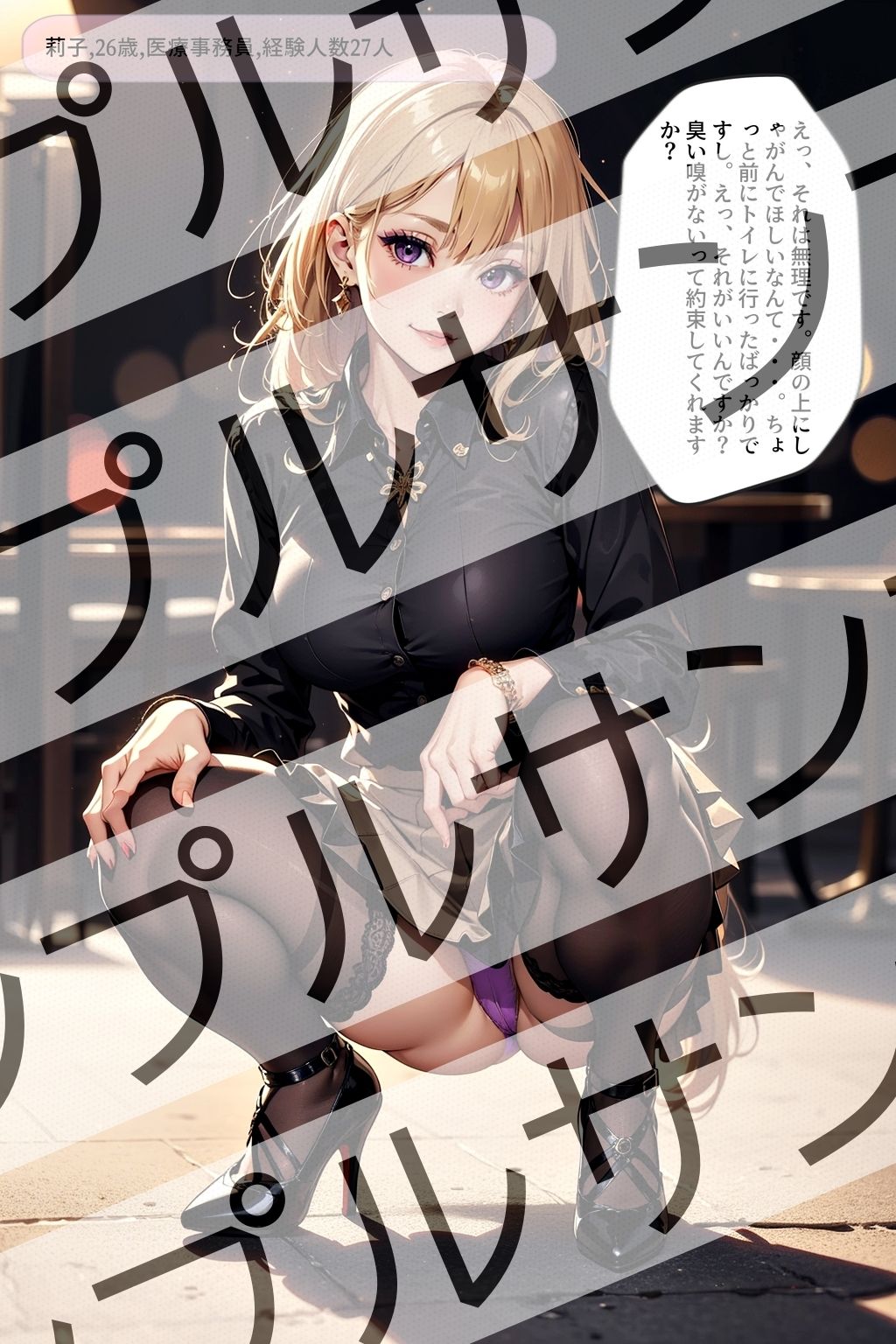 黒ストッキングの似合う極上オンナのしゃがみポーズ激写 vol.1 サンプル3ページ目