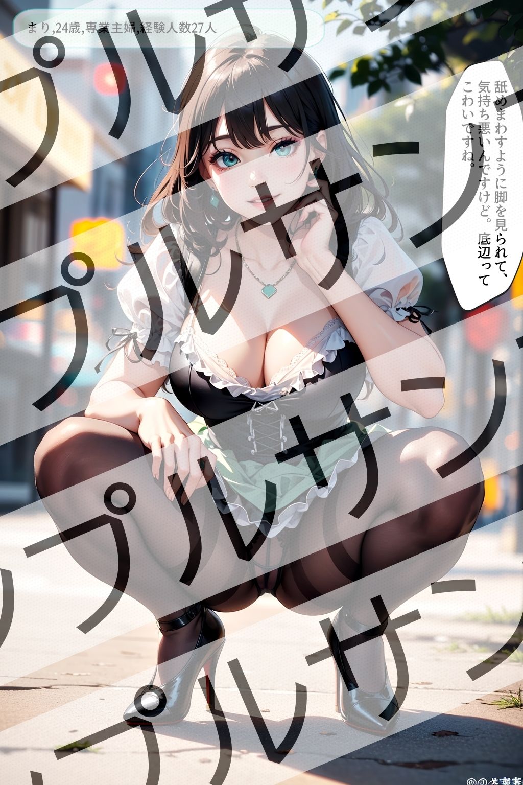 黒ストッキングの似合う極上オンナのしゃがみポーズ激写 vol.2 サンプル2ページ目