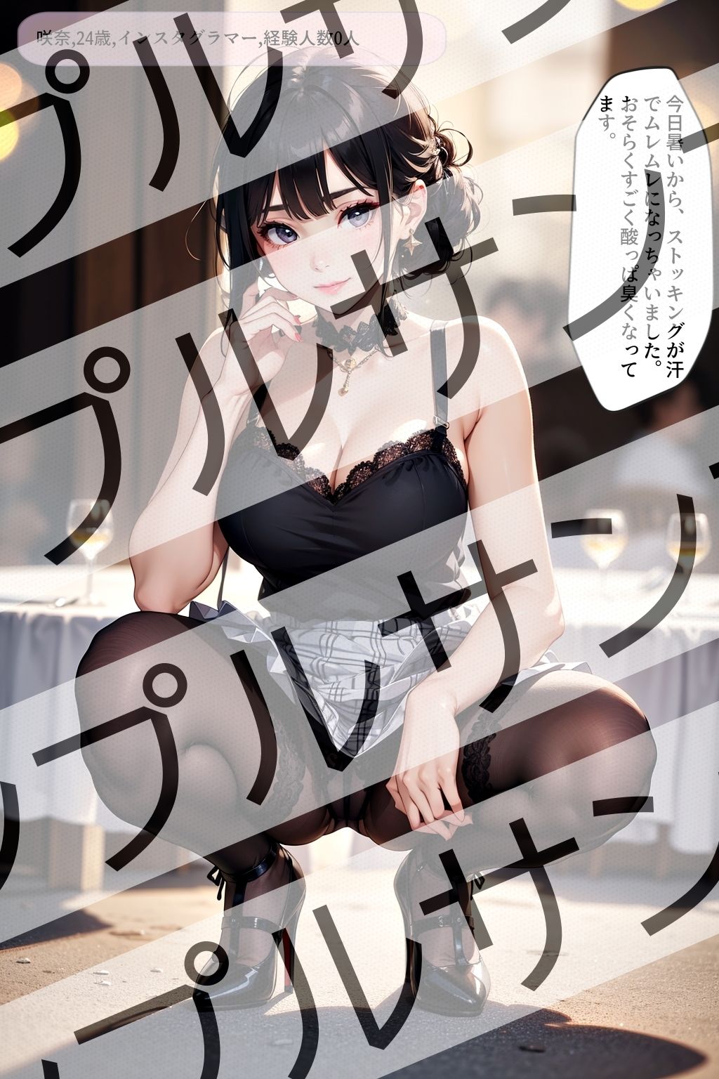 黒ストッキングの似合う極上オンナのしゃがみポーズ激写 vol.2 サンプル4ページ目