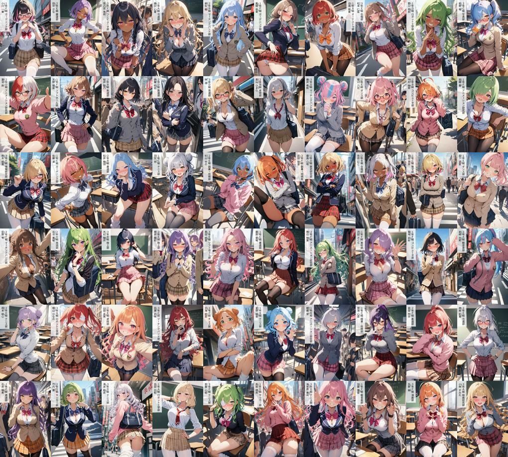 60キャラ 制服JK 即オチ2コマ 7b54 サンプル10ページ目