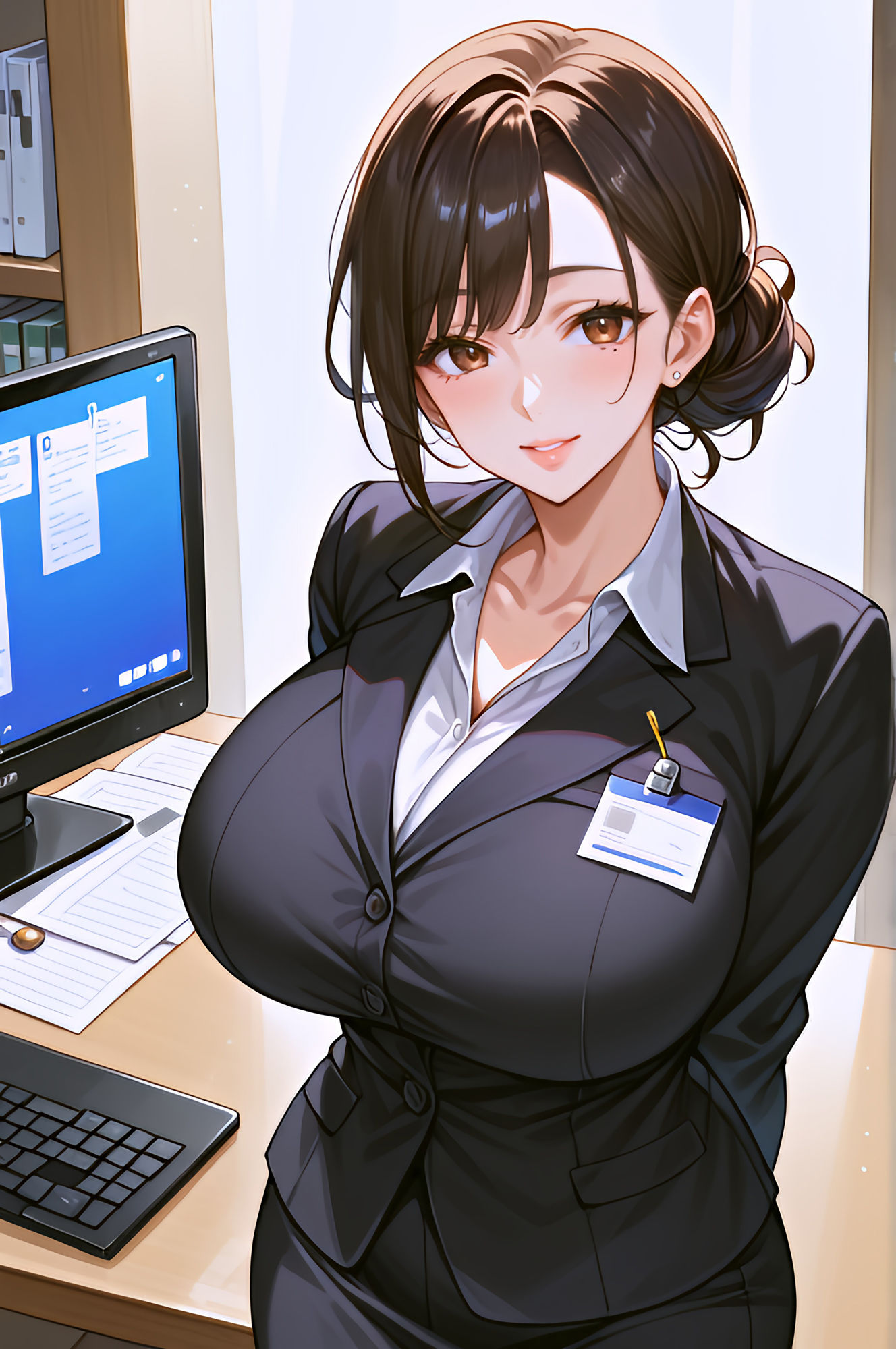 真夜中のオフィスで美人上司とヤりまくり サンプル1ページ目