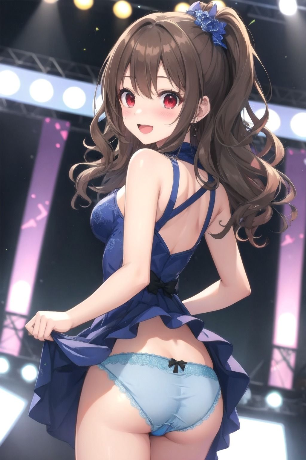 パンチラアイドル！青衣装編 サンプル2ページ目