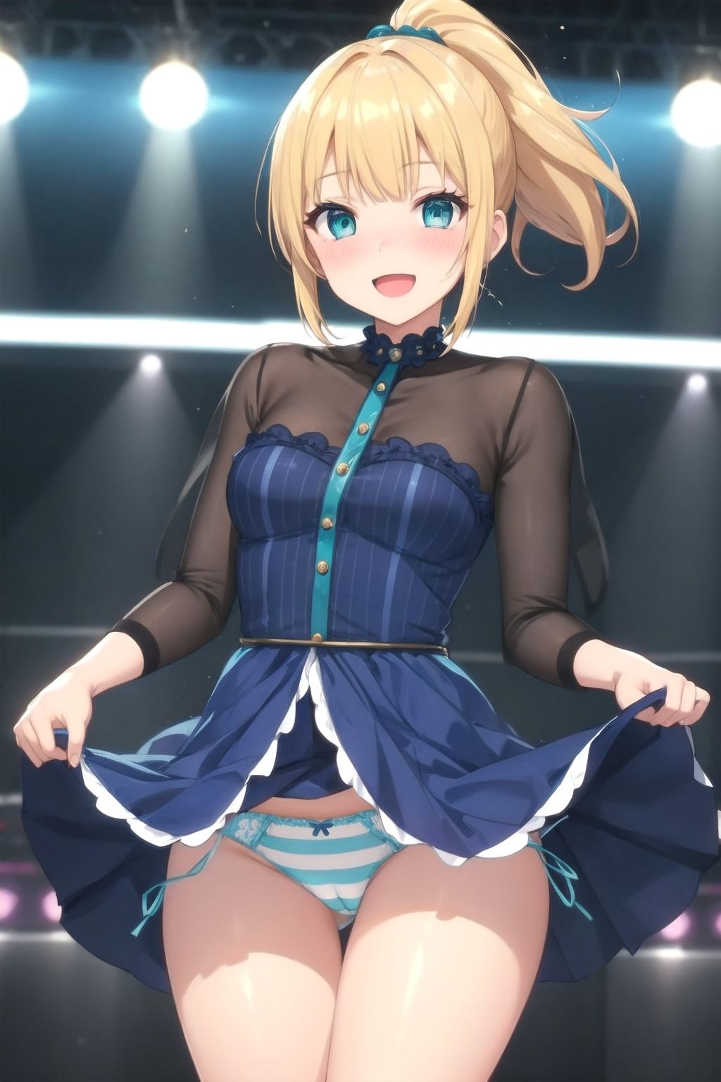 パンチラアイドル！青衣装編 サンプル5ページ目