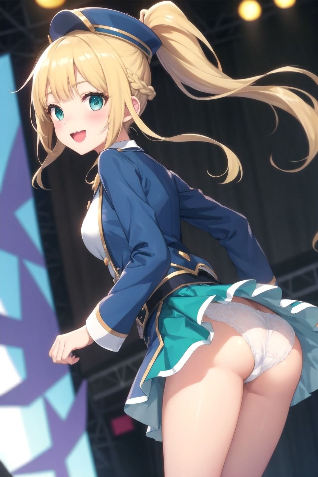 パンチラアイドル！青衣装編 サンプル6ページ目