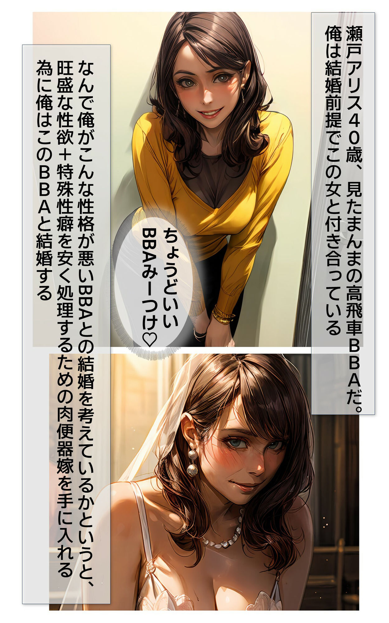 婚活BBAを俺専用肉便器にした件・ヤリ潰すつもりで高飛車な婚活BBAと結婚した俺の調教記録 サンプル2ページ目