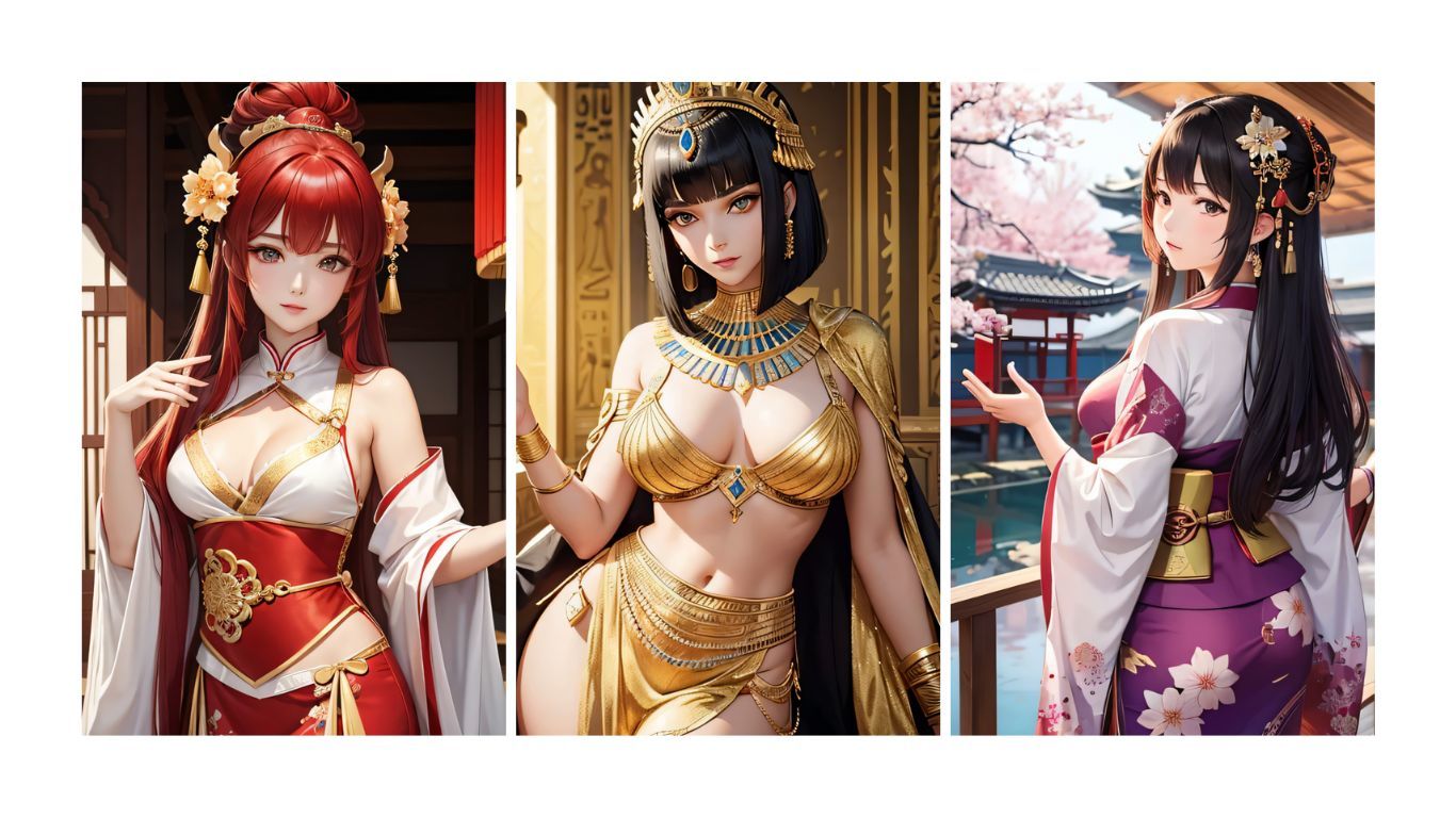 世界三大美女 楊〇妃、クレオパ〇ラ、小野〇町 写真集 308P サンプル1ページ目