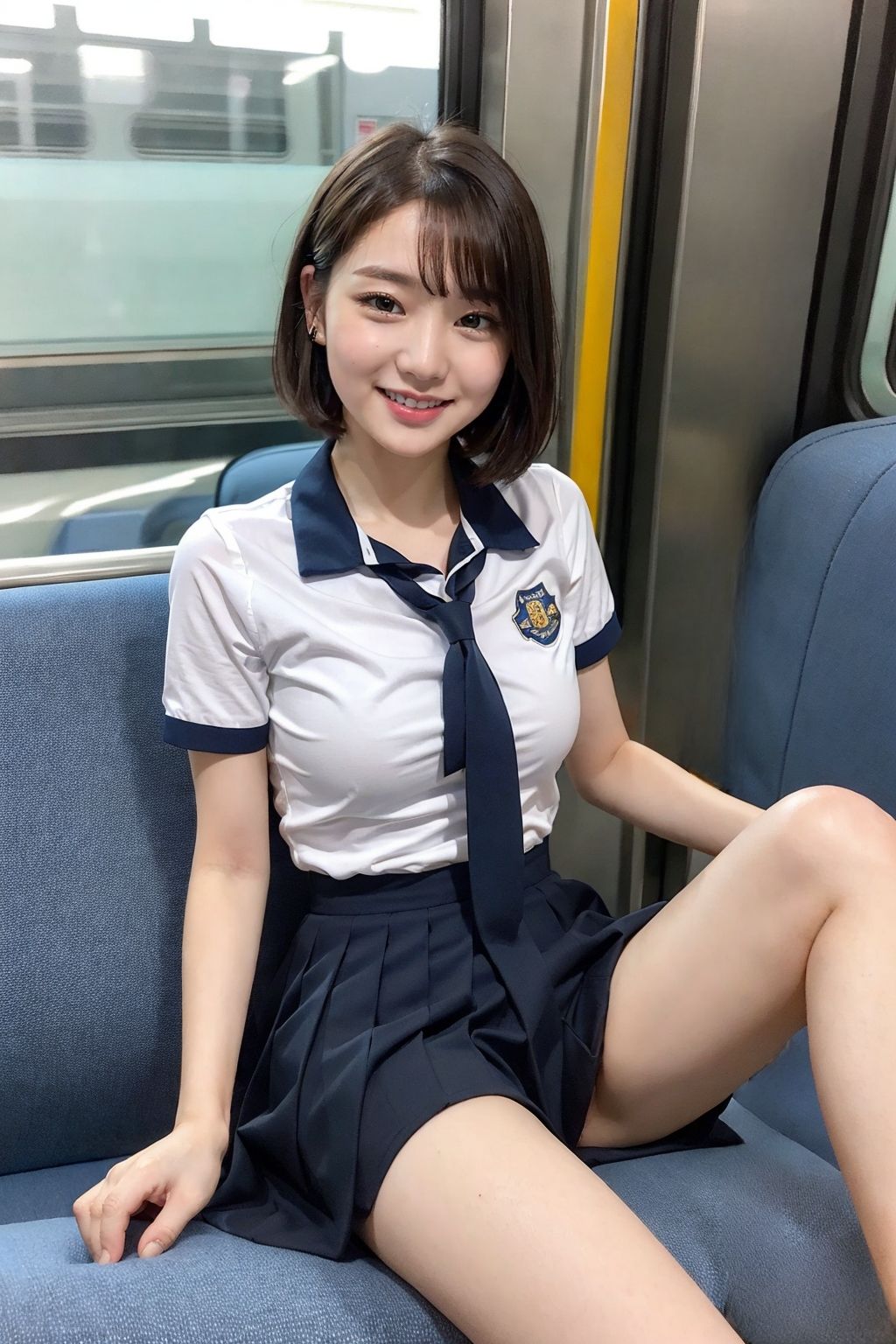 【PC用★高画質】電車の向かい席22〜ショートカット サンプル1ページ目