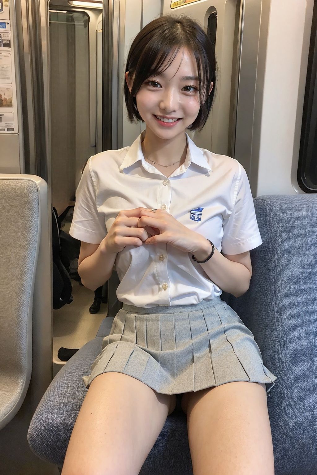 【PC用★高画質】電車の向かい席22〜ショートカット サンプル8ページ目