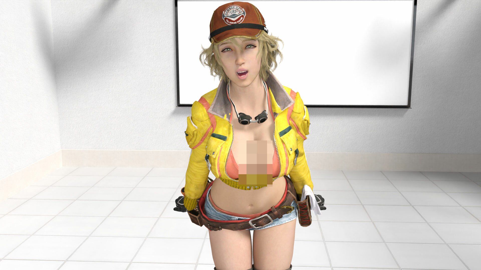 どこかで見たようなメカニック女性のコスプレ撮影風乳揺れ動画:メカニックパイパイ-003 サンプル4ページ目
