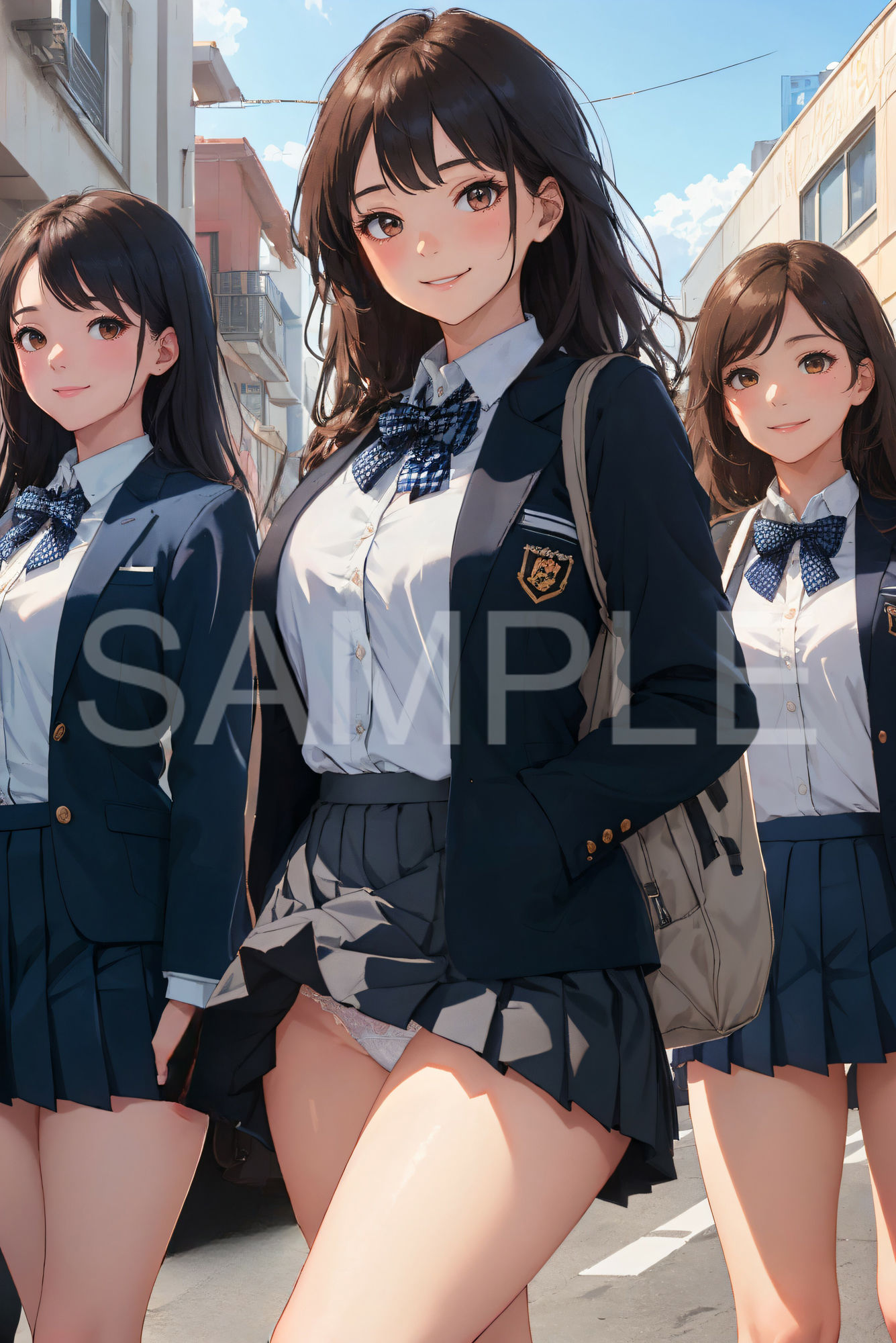 女子校へ潜入！制服女子パンチラ図鑑 サンプル4ページ目